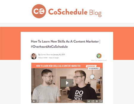 CoSchedule’s Blog Post