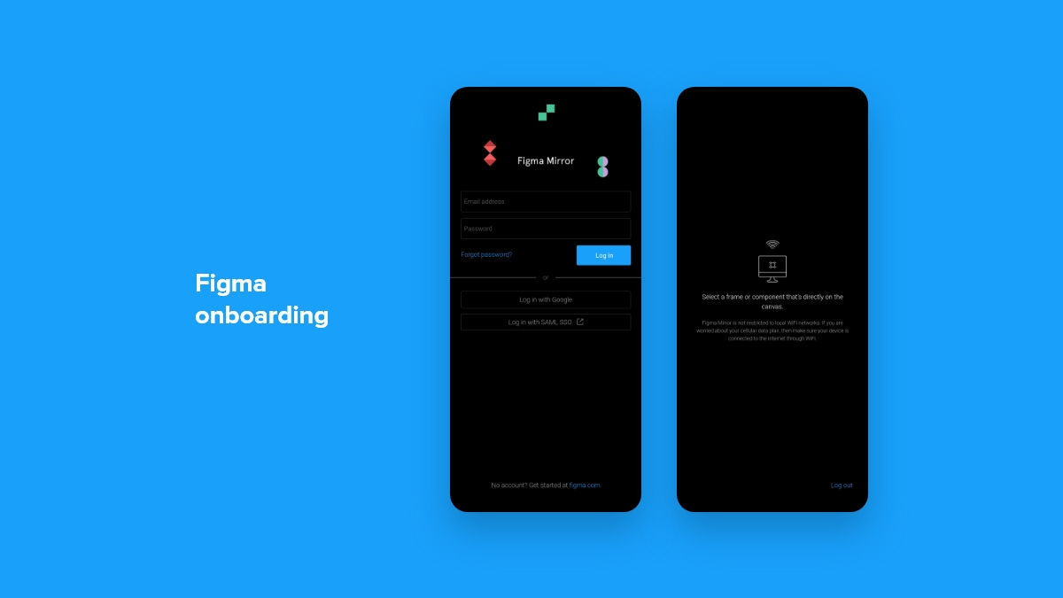 Figma UX: mobile app onboarding