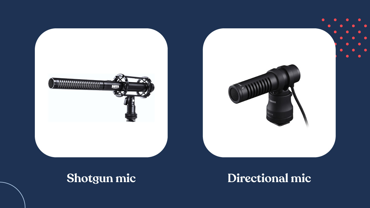 Audio recording equipment's used in video production