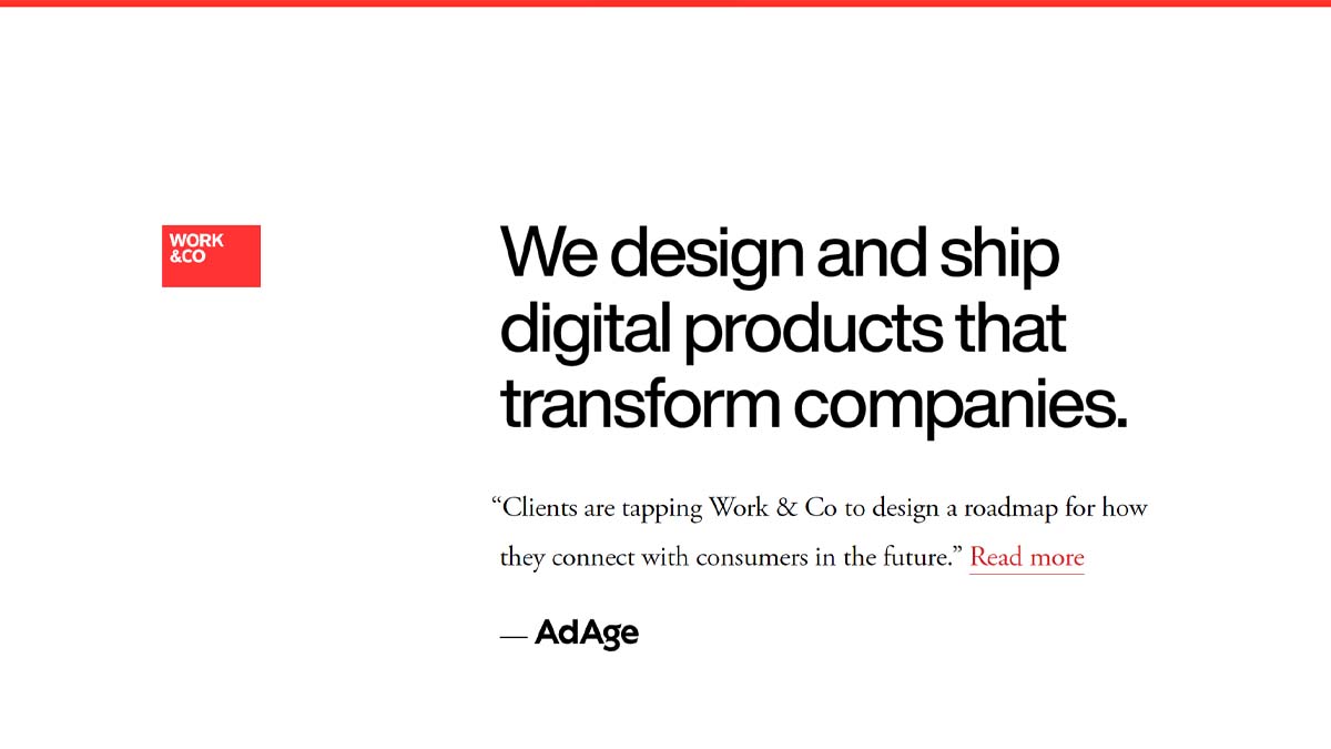Work & Co UX design Agency